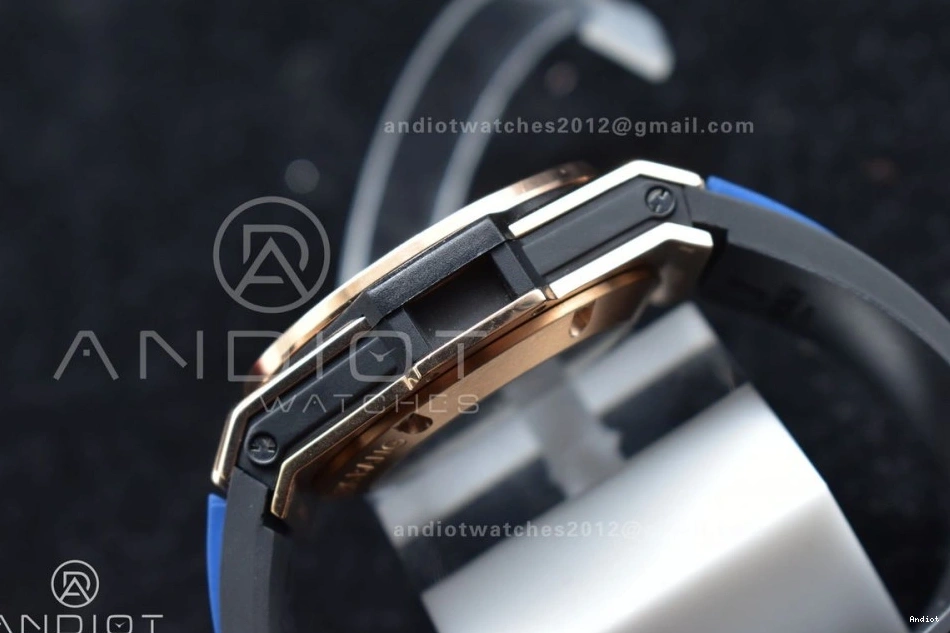 on 1:1 RG Strap Blue Unico Big Best Rubber Skeleton Blue Hublot Bang Dial ZF A1280 Edition 1122